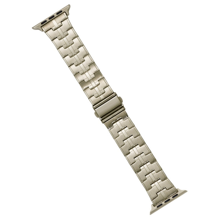For Apple Watch Series 7 41mm Stainless Steel Watch Band(Titanium) - Watch Bands by PMC TechLife | Online Shopping South Africa | PMC TechLife