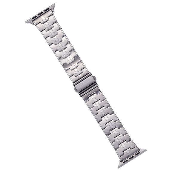 For Apple Watch Series 7 41mm Stainless Steel Watch Band(Silver)