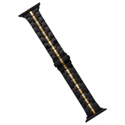 For Apple Watch Series 4 40mm Stainless Steel Watch Band(Black Gold)