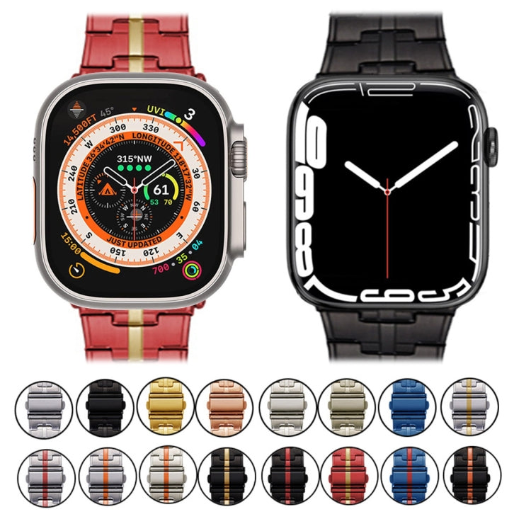 For Apple Watch Series 2 42mm Stainless Steel Watch Band(Black)