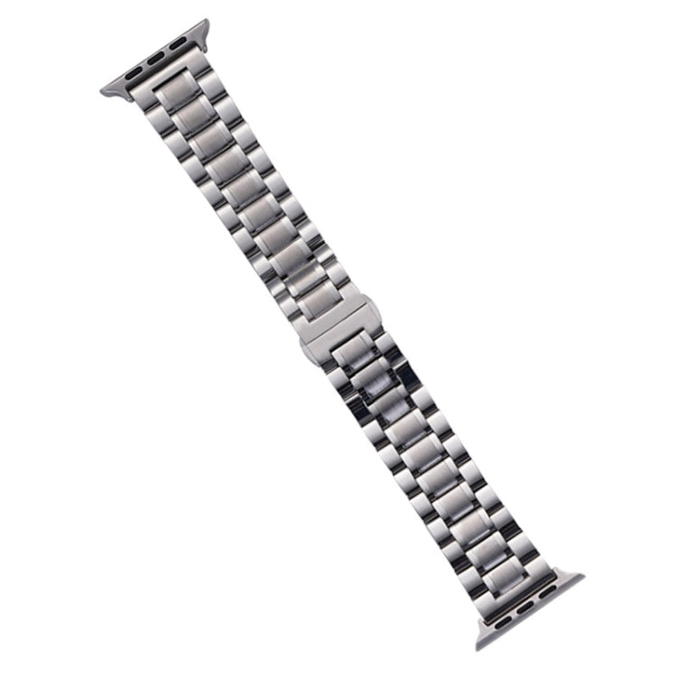 For Apple Watch Series 6 44mm Five-Beads Stainless Steel Watch Band(Silver) - Watch Bands by PMC TechLife | Online Shopping South Africa | PMC TechLife