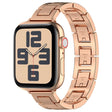 For Apple Watch SE 2023 40mm H Slim Stainless Steel Watch Band(Rose Gold) - Watch Bands by PMC TechLife | Online Shopping South Africa | PMC TechLife