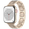 For Apple Watch Series 9 45mm H Slim Stainless Steel Watch Band(Starlight) - Watch Bands by PMC TechLife | Online Shopping South Africa | PMC TechLife