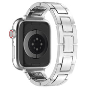 For Apple Watch Series 8 45mm H Slim Stainless Steel Watch Band(Silver)