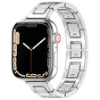 For Apple Watch Series 7 41mm H Slim Stainless Steel Watch Band(Silver) - Watch Bands by PMC TechLife | Online Shopping South Africa | PMC TechLife