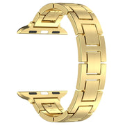 For Apple Watch SE 40mm H Slim Stainless Steel Watch Band(Gold)