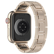 For Apple Watch Series 2 42mm H Slim Stainless Steel Watch Band(Starlight)