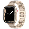 For Apple Watch Series 2 38mm H Slim Stainless Steel Watch Band(Starlight) - Watch Bands by PMC TechLife | Online Shopping South Africa | PMC TechLife
