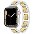 For Apple Watch 42mm H Slim Stainless Steel Watch Band(Silver Gold) - Watch Bands by PMC TechLife | Online Shopping South Africa | PMC TechLife
