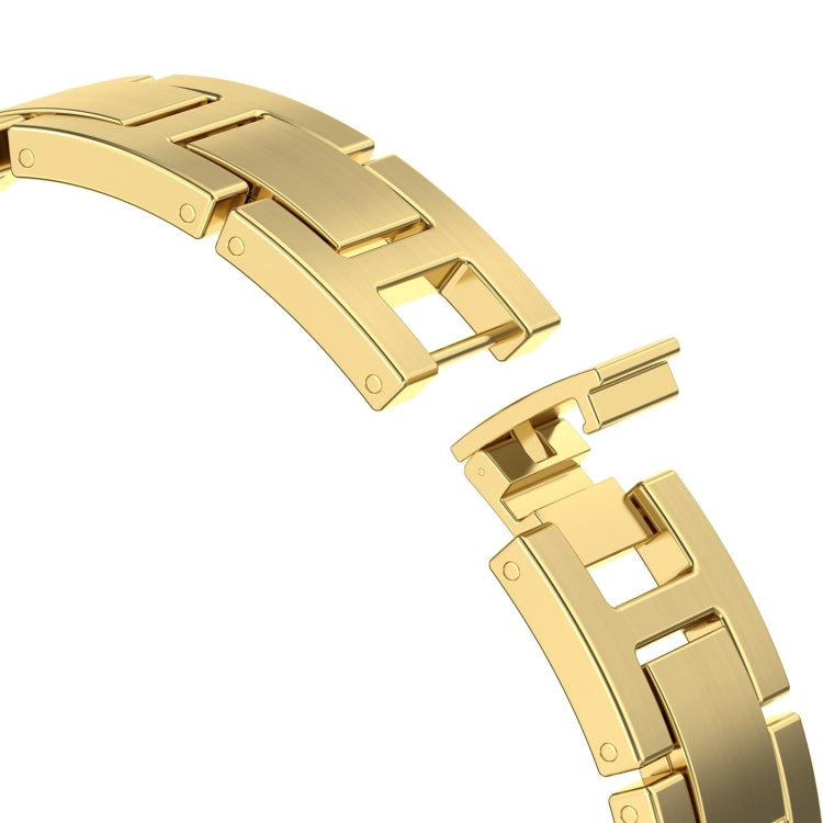 For Apple Watch Series 9 41mm H Slim Stainless Steel Watch Band(Rose Gold) - Watch Bands by PMC TechLife | Online Shopping South Africa | PMC TechLife