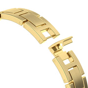 For Apple Watch 42mm H Slim Stainless Steel Watch Band(Gold)