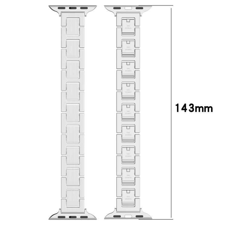 For Apple Watch 42mm H Slim Stainless Steel Watch Band(Gold)