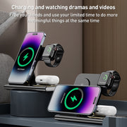 A80 3 in 1 15W Folding Wireless Charger(White)