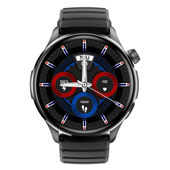 J45 1.43 inch BT5.1 Smart Sport Watch, Support Sleep / Heart Rate / Blood Oxygen / Blood Pressure Health Monitor(Black)