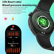 QX10 1.43 inch BT5.2 Smart Sport Watch, Support Sleep / Heart Rate / Blood Oxygen / Blood Pressure Health Monitor(Black)