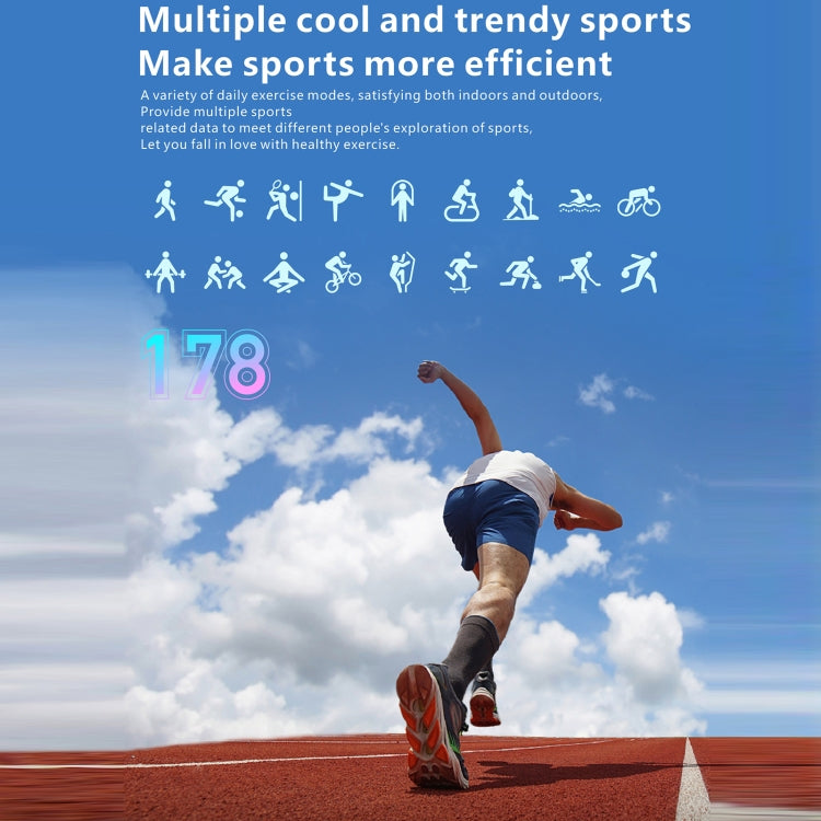 QX10 1.43 inch BT5.2 Smart Sport Watch, Support Sleep / Heart Rate / Blood Oxygen / Blood Pressure Health Monitor(Black) - Smart Watches by PMC TechLife | Online Shopping South Africa | PMC TechLife