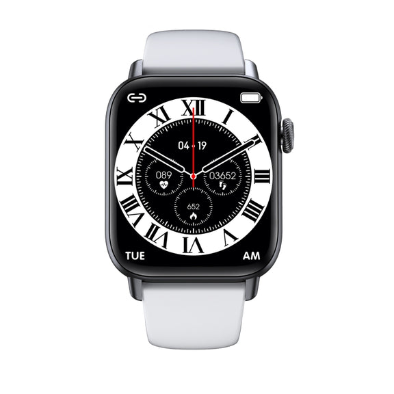 QS08 PRO 1.83 inch BT5.2 Smart Sport Watch, Support Sleep / Heart Rate / Blood Oxygen / Temperature / Blood Pressure Health Monitor(Black+White)
