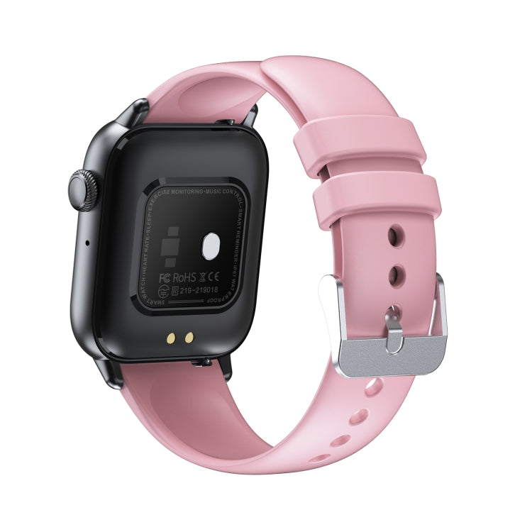 QS08 PRO 1.83 inch BT5.2 Smart Sport Watch, Support Sleep / Heart Rate / Blood Oxygen / Temperature / Blood Pressure Health Monitor(Black+Pink)