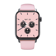 QS08 PRO 1.83 inch BT5.2 Smart Sport Watch, Support Sleep / Heart Rate / Blood Oxygen / Temperature / Blood Pressure Health Monitor(Black+Pink)