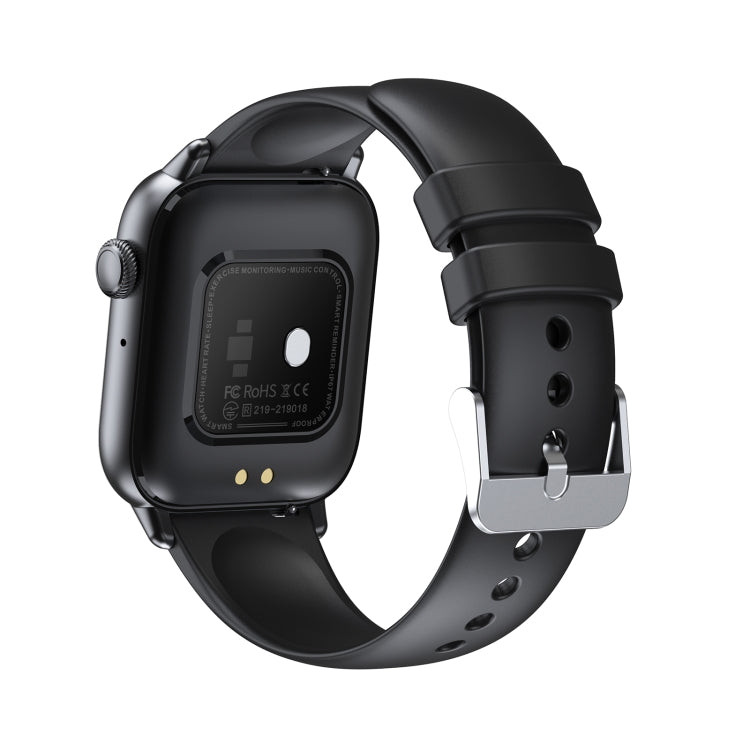QS08 PRO 1.83 inch BT5.2 Smart Sport Watch, Support Sleep / Heart Rate / Blood Oxygen / Temperature / Blood Pressure Health Monitor(Black+Black)