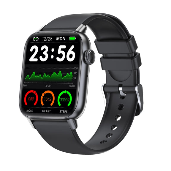 QS08 PRO 1.83 inch BT5.2 Smart Sport Watch, Support Sleep / Heart Rate / Blood Oxygen / Temperature / Blood Pressure Health Monitor(Black+Black)