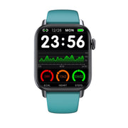 QS08 PRO 1.83 inch BT5.2 Smart Sport Watch, Support Sleep / Heart Rate / Blood Oxygen / Temperature / Blood Pressure Health Monitor(Black+Green)