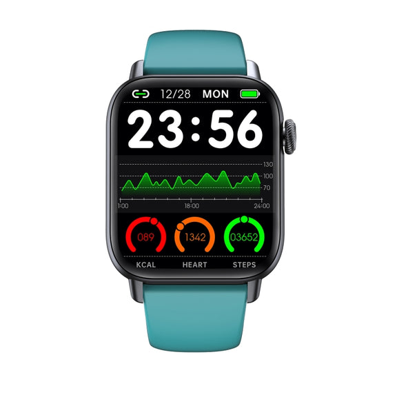 QS08 PRO 1.83 inch BT5.2 Smart Sport Watch, Support Sleep / Heart Rate / Blood Oxygen / Temperature / Blood Pressure Health Monitor(Black+Green)