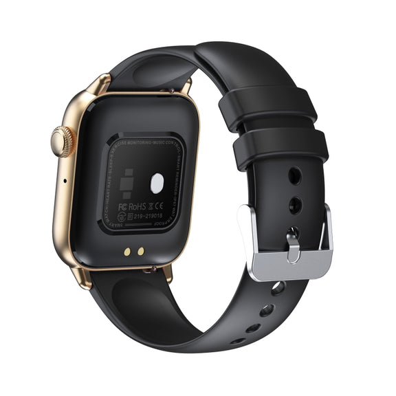 QS08 PRO 1.83 inch BT5.2 Smart Sport Watch, Support Sleep / Heart Rate / Blood Oxygen / Temperature / Blood Pressure Health Monitor(Gold+Black)