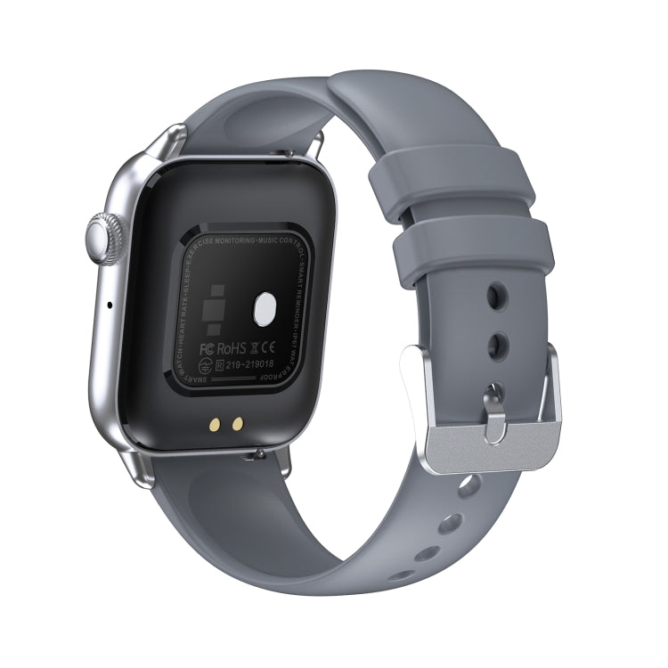 QS08 PRO 1.83 inch BT5.2 Smart Sport Watch, Support Sleep / Heart Rate / Blood Oxygen / Temperature / Blood Pressure Health Monitor(Silver+Grey)