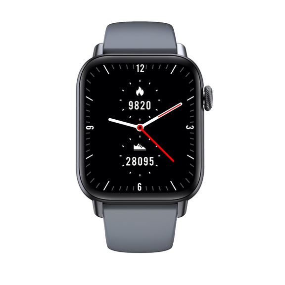 QS08 PRO 1.83 inch BT5.2 Smart Sport Watch, Support Sleep / Heart Rate / Blood Oxygen / Temperature / Blood Pressure Health Monitor(Silver+Grey)