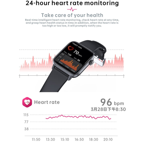 QS08 PRO 1.83 inch BT5.2 Smart Sport Watch, Support Sleep / Heart Rate / Blood Oxygen / Temperature / Blood Pressure Health Monitor(Gold+Pink)