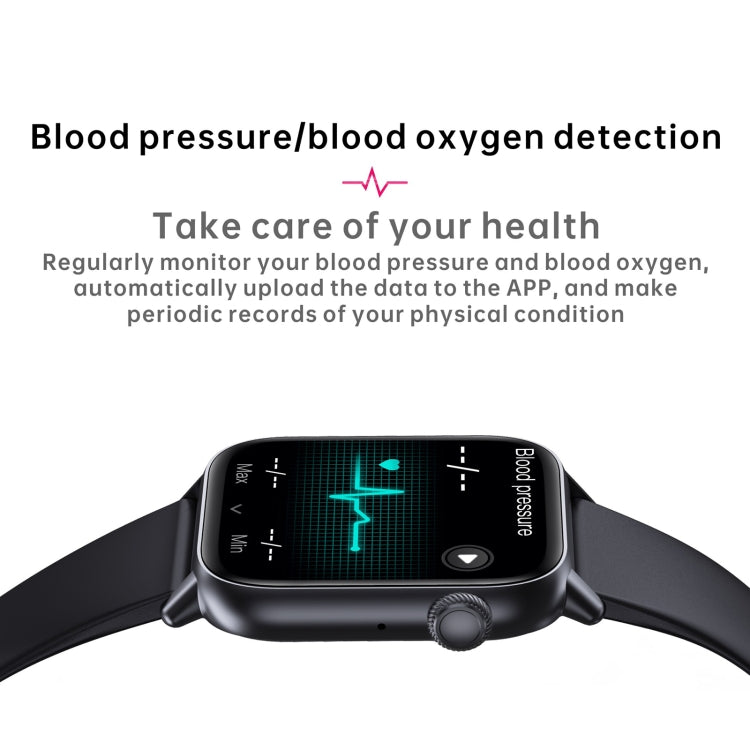 QS08 PRO 1.83 inch BT5.2 Smart Sport Watch, Support Sleep / Heart Rate / Blood Oxygen / Temperature / Blood Pressure Health Monitor(Black+Green) - Smart Watches by PMC TechLife | Online Shopping South Africa | PMC TechLife