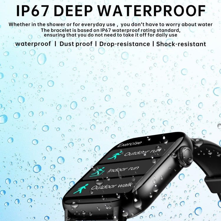 QS08 PRO 1.83 inch BT5.2 Smart Sport Watch, Support Sleep / Heart Rate / Blood Oxygen / Temperature / Blood Pressure Health Monitor(Black+Green)