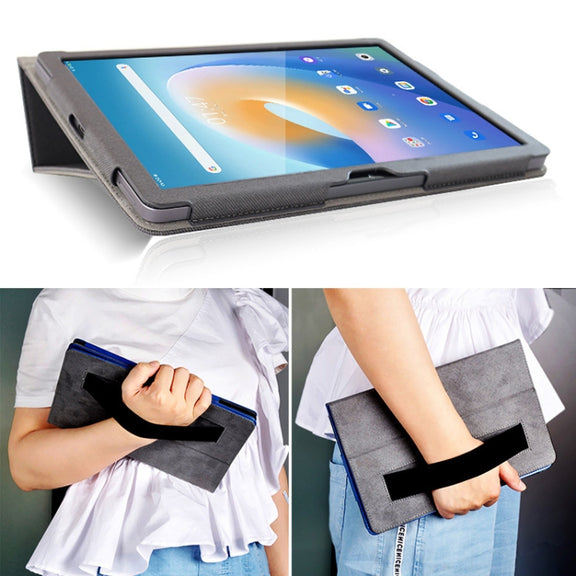 For T-Mobile REVVL Tab 5G 2023 Skin Texture Leather Tablet Case with Holder(Black)