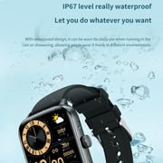 QS11 1.91 inch BT5.2 Smart Sport Watch, Support Sleep / Heart Rate / Blood Oxygen / Temperature / Blood Pressure Health Monitor(Black)