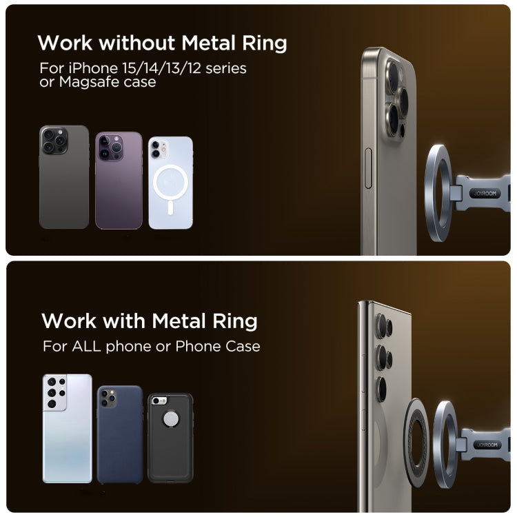 JOYROOM JR-ZS403 Metal Foldable Magnetic Car Phone Mount(Metal Grey) - Car Holders by JOYROOM | Online Shopping South Africa | PMC TechLife | Buy Now Pay Later Mobicred