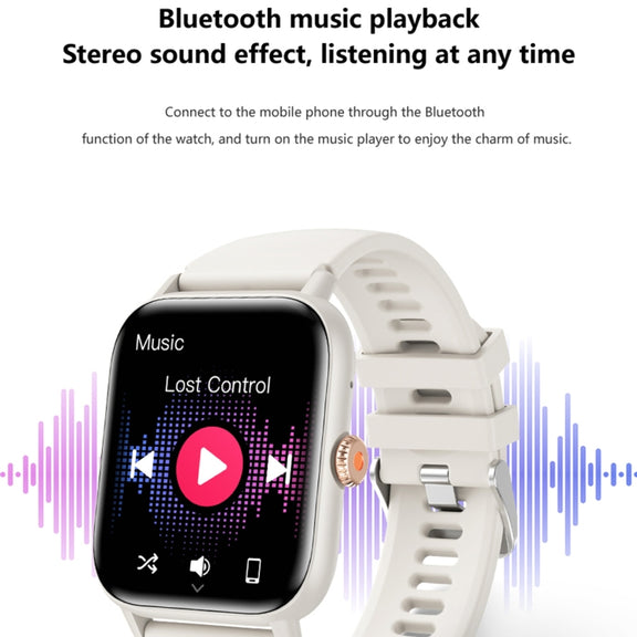 QS13 1.83 inch BT5.2 Smart Sport Watch, Support Bluetooth Call / Sleep / Blood Sugar / Blood Oxygen / Heart Rate / Blood Pressure Health Monitor(White)