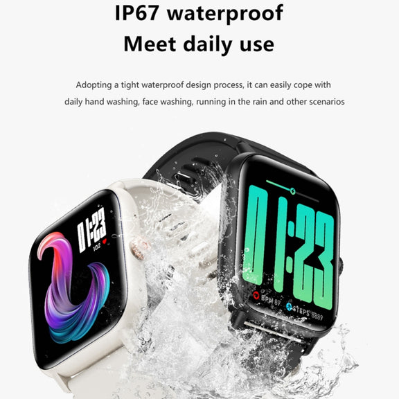 QS13 1.83 inch BT5.2 Smart Sport Watch, Support Bluetooth Call / Sleep / Blood Sugar / Blood Oxygen / Heart Rate / Blood Pressure Health Monitor(White)