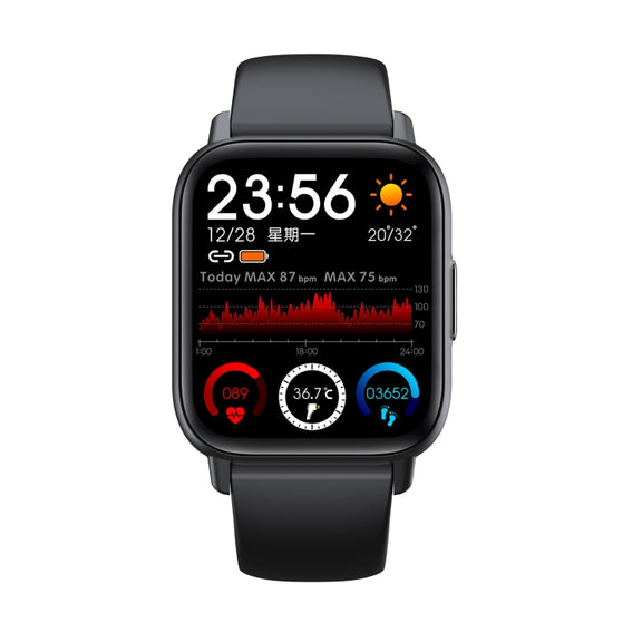 QS16 Pro 1.83 inch BT5.0 Smart Sport Watch, Support Bluetooth Call / Sleep / Blood Oxygen / Temperature / Heart Rate / Blood Pressure Health Monitor(Black)