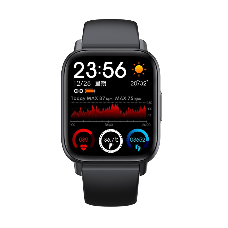 QS16 Pro 1.83 inch BT5.0 Smart Sport Watch, Support Bluetooth Call / Sleep / Blood Oxygen / Temperature / Heart Rate / Blood Pressure Health Monitor(Black)