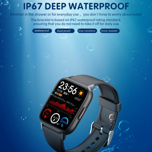 QS16 Pro 1.83 inch BT5.0 Smart Sport Watch, Support Bluetooth Call / Sleep / Blood Oxygen / Temperature / Heart Rate / Blood Pressure Health Monitor(Grey)
