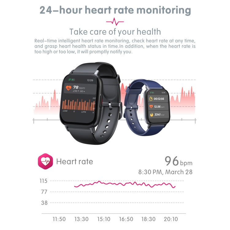 QS16 Pro 1.83 inch BT5.0 Smart Sport Watch, Support Bluetooth Call / Sleep / Blood Oxygen / Temperature / Heart Rate / Blood Pressure Health Monitor(Grey)