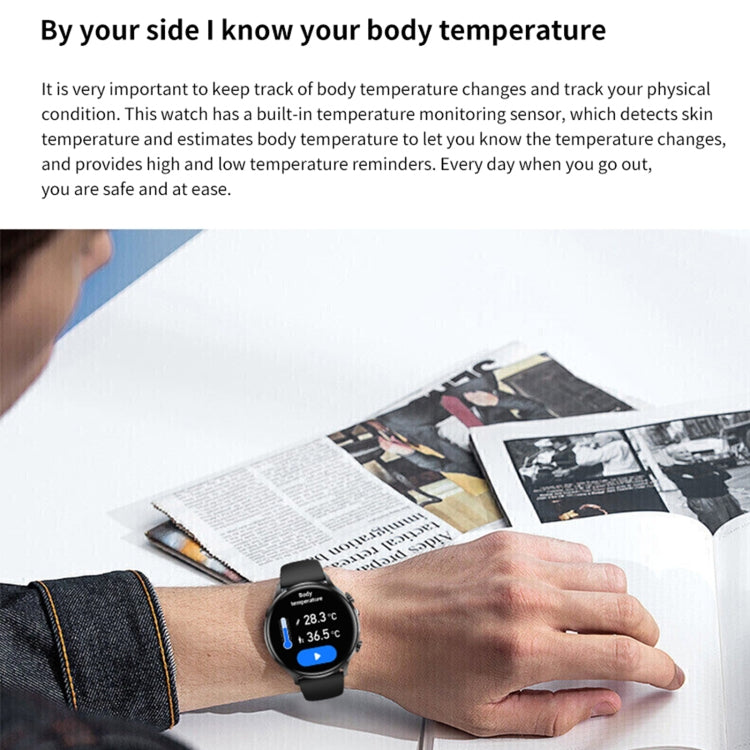 QS40 1.39 inch BT5.2 Smart Sport Watch, Support Bluetooth Call / Sleep / Blood Oxygen / Temperature / Heart Rate / Blood Pressure Health Monitor(Grey)