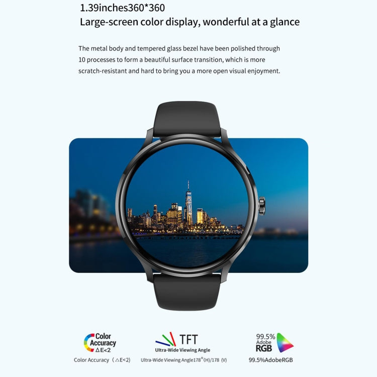 QS80 1.39 inch BT5.2 Smart Sport Watch, Support Bluetooth Call / Sleep / Blood Oxygen / Temperature / Heart Rate / Blood Pressure Health Monitor(Orange)