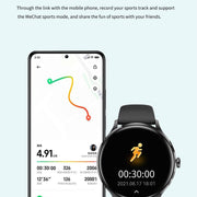 QS80 1.39 inch BT5.2 Smart Sport Watch, Support Bluetooth Call / Sleep / Blood Oxygen / Temperature / Heart Rate / Blood Pressure Health Monitor(Black)