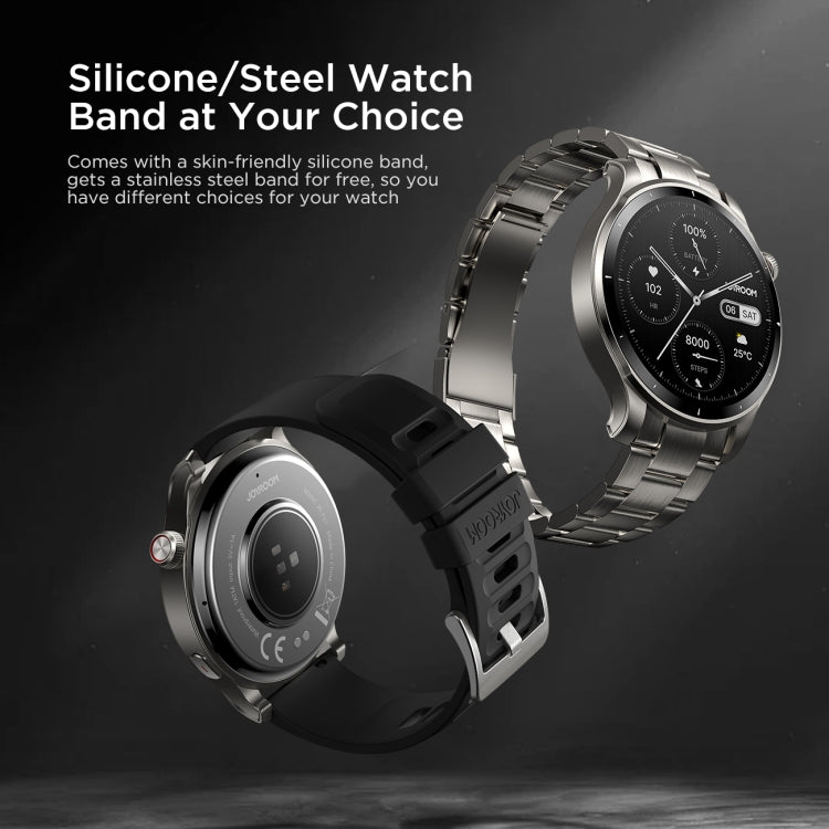 JOYROOM JR-FV1 Venture Series 1.43 inch Bluetooth Call Smart Watch Supports Sleep Monitoring/Blood Oxygen Detection(Dark Grey)
