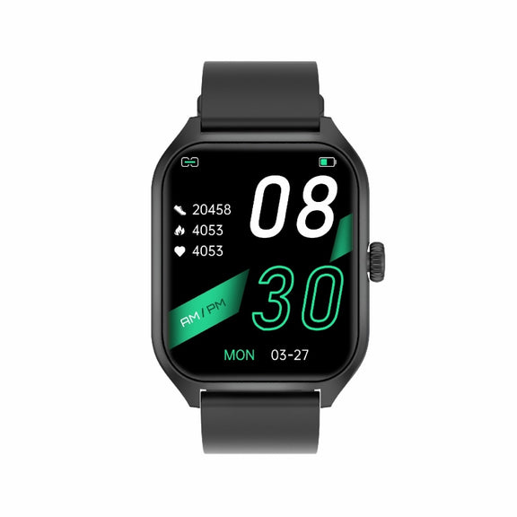 Qx5 1.96 inch BT5.2 Smart Sport Watch, Support Bluetooth Call / Sleep / Blood Oxygen / Temperature / Heart Rate / Blood Pressure Health Monitor(Black)