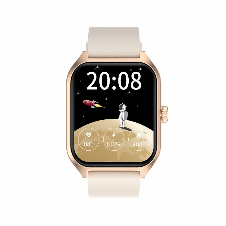 Qx5 1.96 inch BT5.2 Smart Sport Watch, Support Bluetooth Call / Sleep / Blood Oxygen / Temperature / Heart Rate / Blood Pressure Health Monitor(Beige)