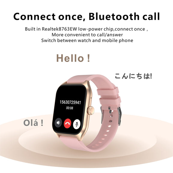 Qx5 1.96 inch BT5.2 Smart Sport Watch, Support Bluetooth Call / Sleep / Blood Oxygen / Temperature / Heart Rate / Blood Pressure Health Monitor(Beige)