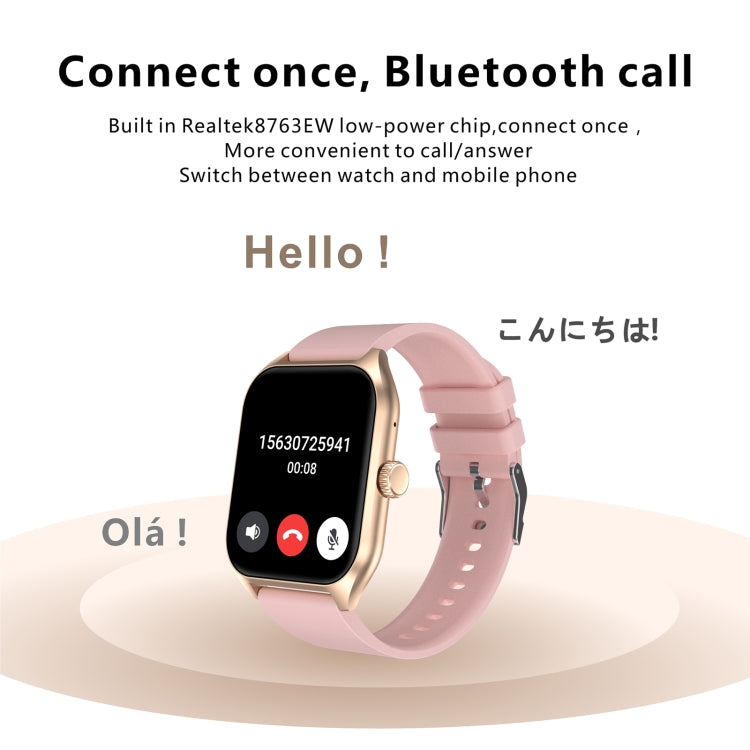 Qx5 1.96 inch BT5.2 Smart Sport Watch, Support Bluetooth Call / Sleep / Blood Oxygen / Temperature / Heart Rate / Blood Pressure Health Monitor(Black)